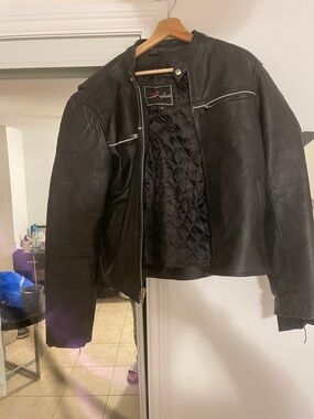 Safari Black Leather Motorcycle Jacket - Safari